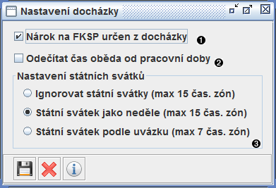 Nastavení Docházky