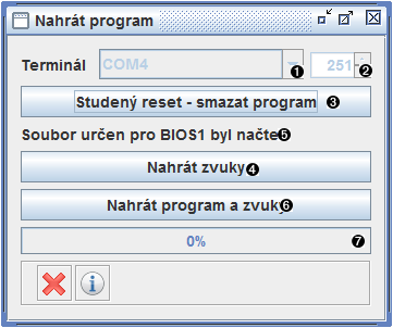 Okno nahrát program